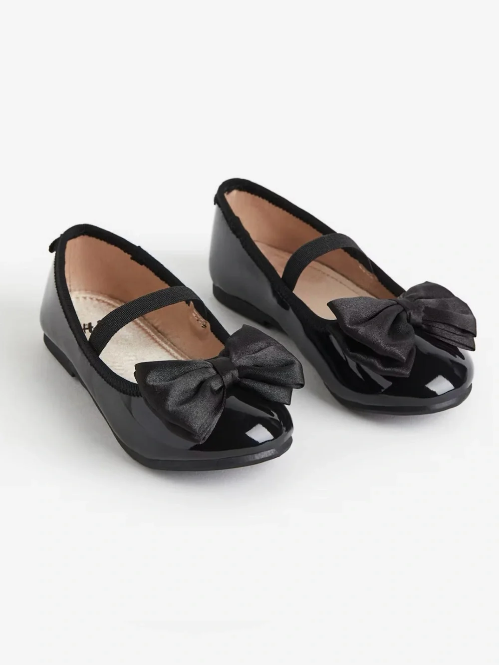H&M Black Ballet Flats Shoes with Bow 8.5US